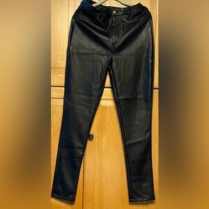 Faux leather pants